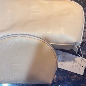 BEIS Beige Cosmetic Bag Duo